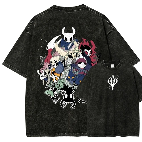 Imagen 1 del producto Venta caliente de juegos en plataformas de juego, camiseta con estampado de periféricos de caballero hueco, camiseta de calle Hip Hop Y2K, camisetas holgadas de algodón para hombres y mujeres