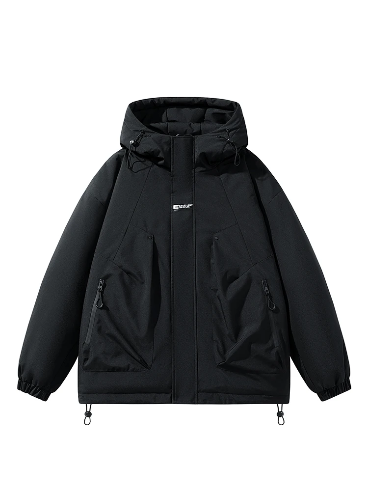 

Хлопковая куртка для пар, мужская зимняя новая повседневная рабочая одежда, свободный крой, простая стильная верхняя одежда для подростков