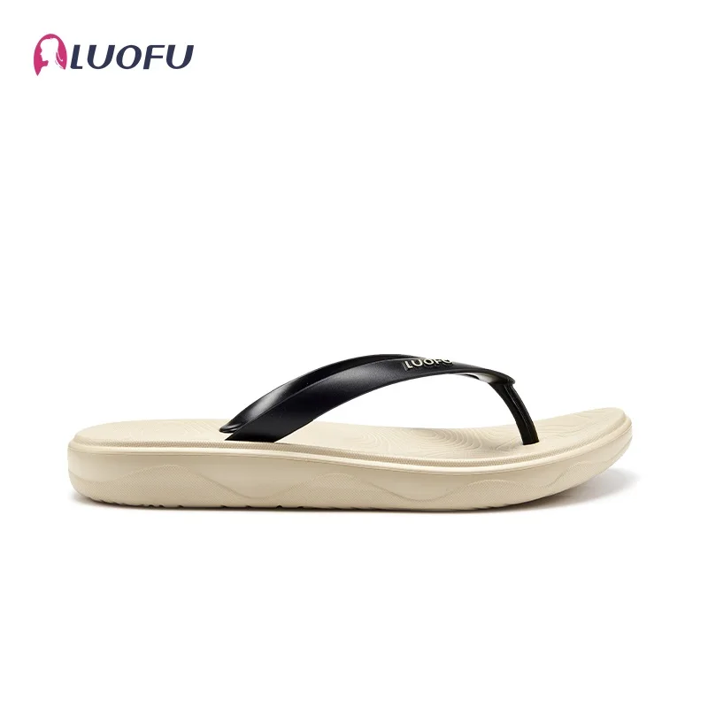 LUOFU Men Flip Flops Summer Beach Flip Flops Lightweight Anti-skid Slip On Thong Sandals Men Beach Slippers Summer Outdoor