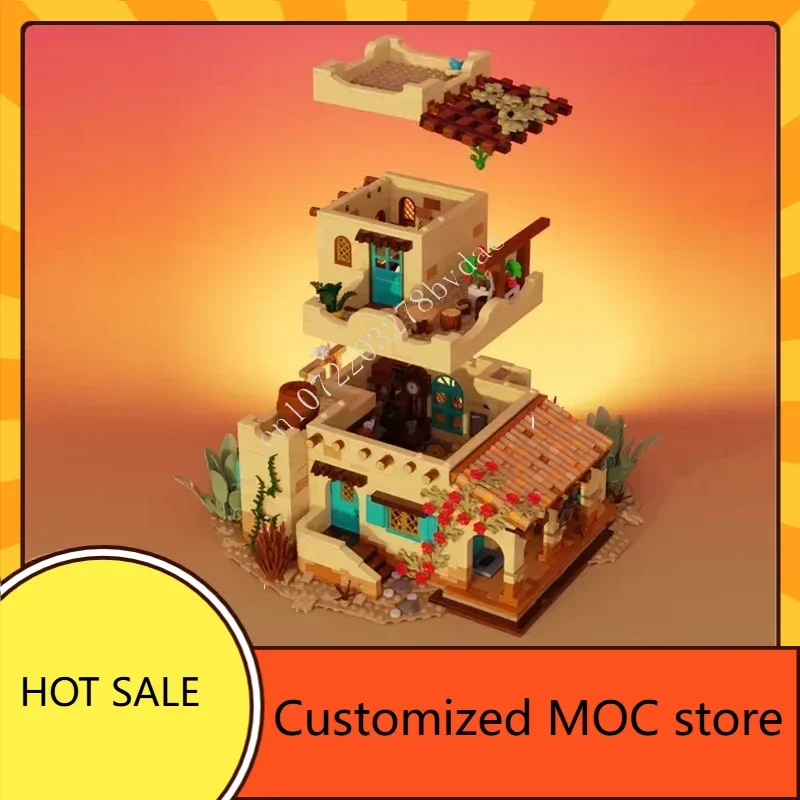 2069 قطعة غروب الشمس مزرعة MOC لغز الإبداعية عطلة StreetView CityArchitecture عيد ميلاد DIYAassembly هدية الكريسماس لعمر الطفل #4