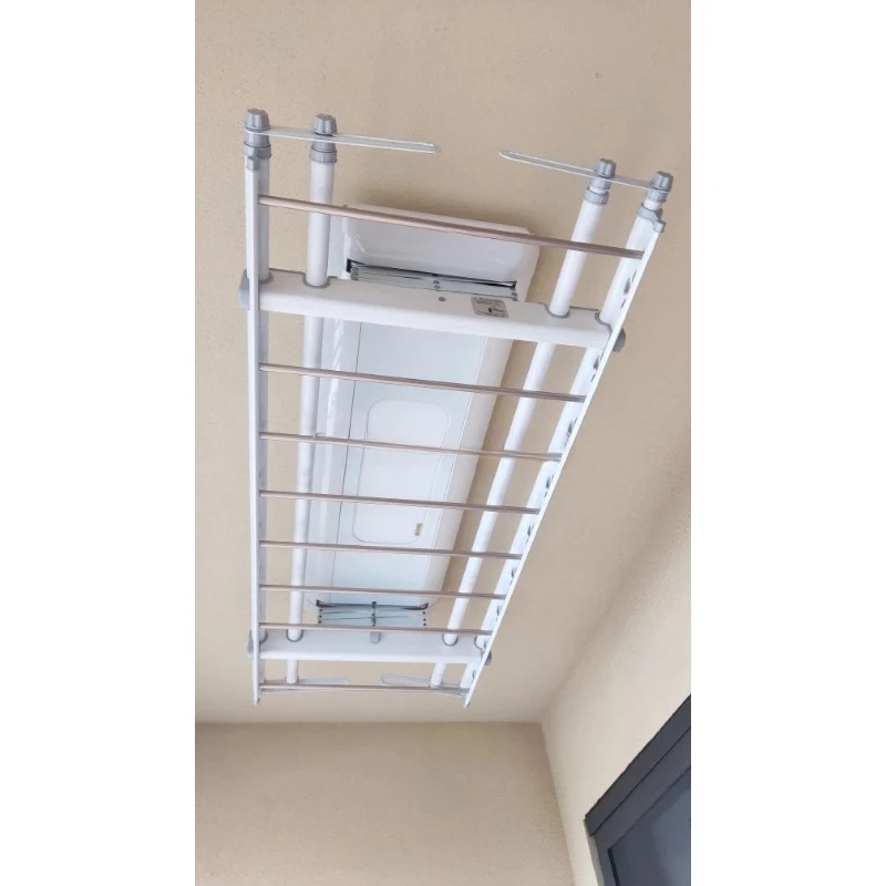 Smart retractable wall mounted adjustable balcony cloth hanger hanging rack for drying cloths ceiling