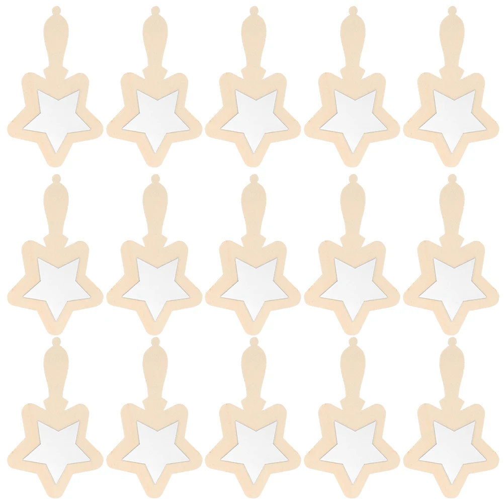 

20Pcs Unfinished Wooden Mirror Craft for Kids DIY Handheld Painting Small Mirrors Creative Art Activity Set Craft Mirrors