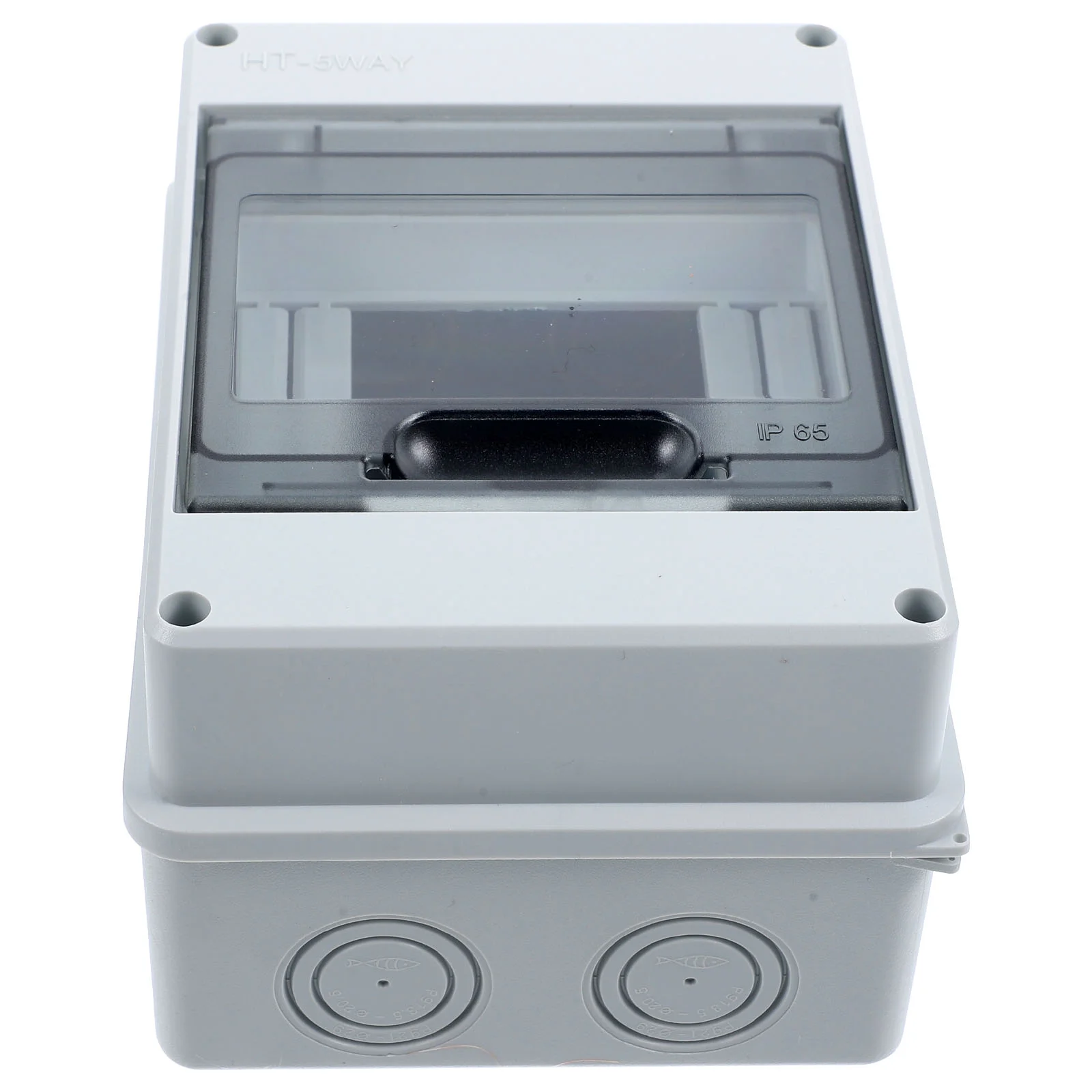 Plastic Circuit Breaker Distribution Box 5-Way Clear Lid Power Distribution Protections Box IP65 Waterproof Junction Box