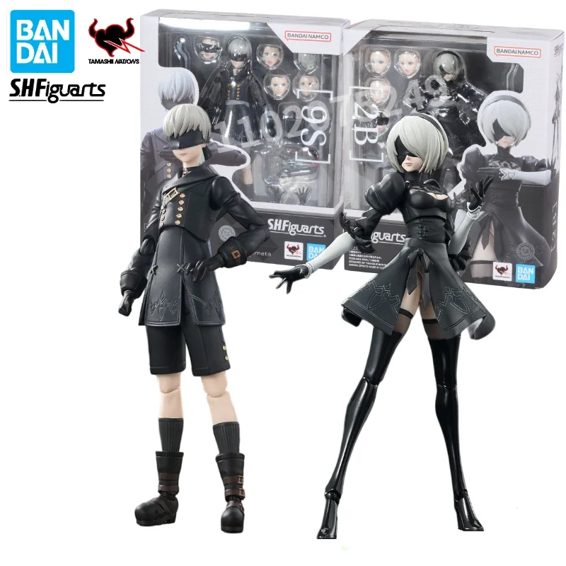 

In Stock Original Bandai S.H.Figuarts NieR:Automata 2B YoRHa 9S Animation Action Figure Toy Gift Model Collection Hobby