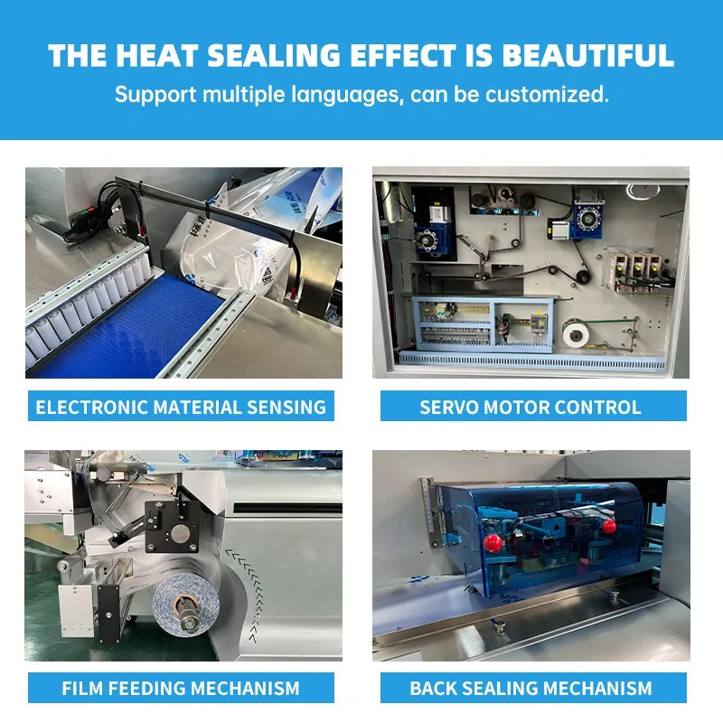 자동 플로우 필로우 포장기 단백질 에너지 바 초콜릿 바 포장기 수평 포장기