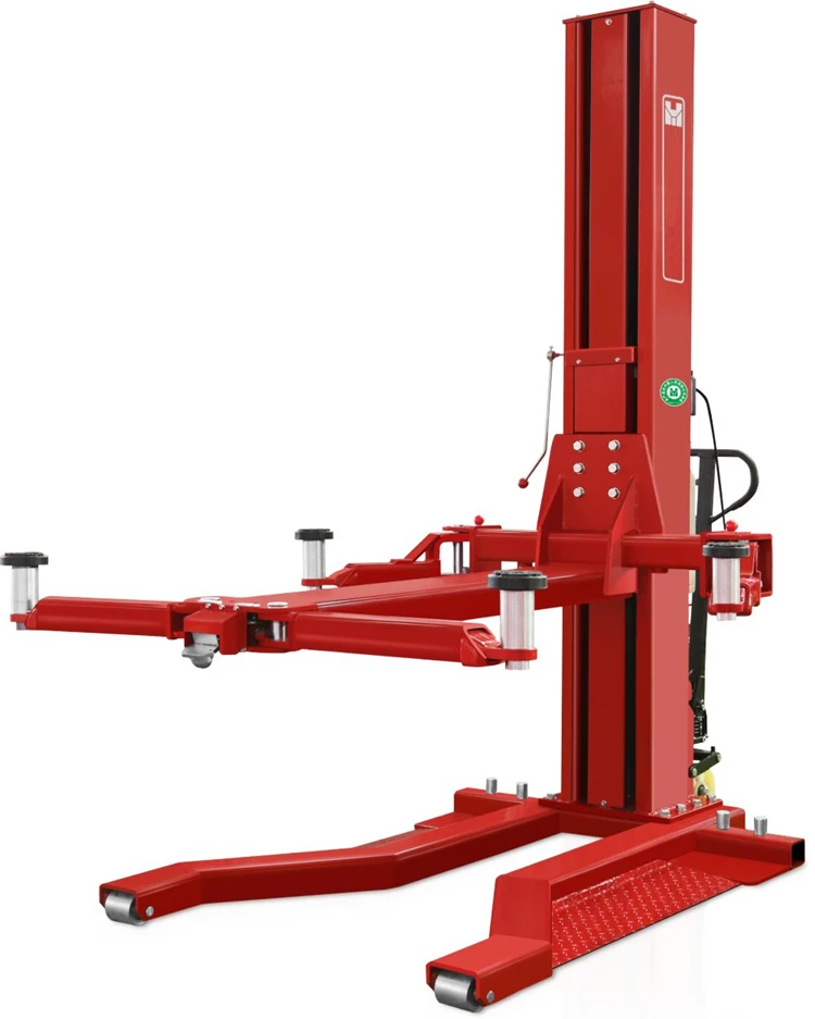 Mobile single column Hydraulic lift Car maintenance Lift frame  platform 2.7T tons