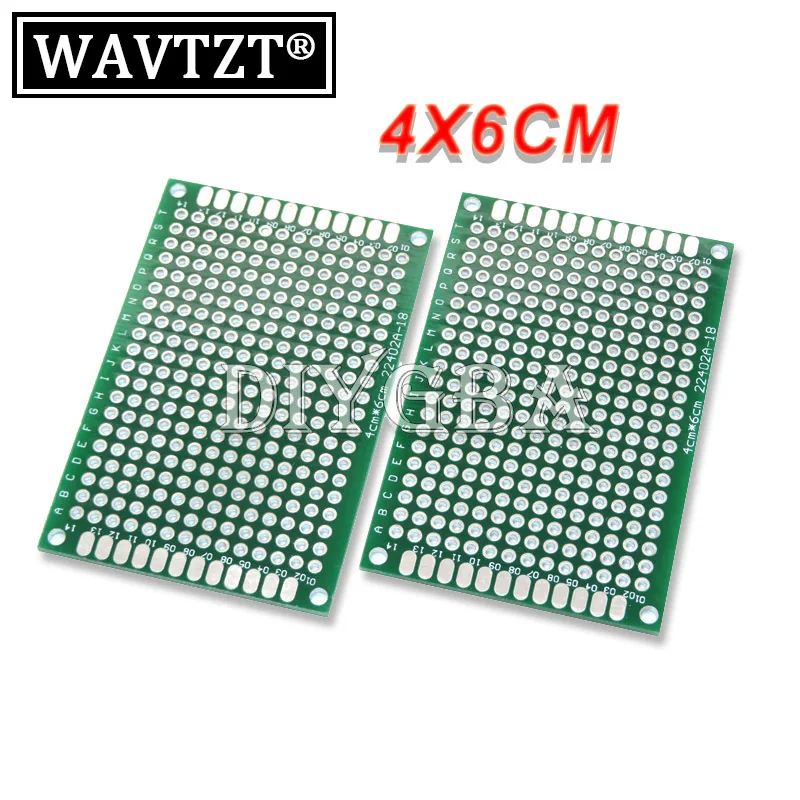 

4x6cm Breadboard Plate Wholesale 4*6CM Double-Side Copper Prototype PCB Universal Printed Circuit Board New 5PCS