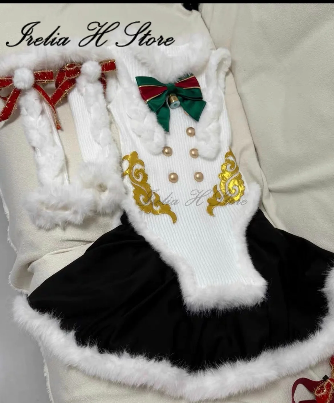 Costume de Cosplay Irelia H Store Jingle Belle Mercy pour femmes, robe de noël, Halloween, taille personnalisée