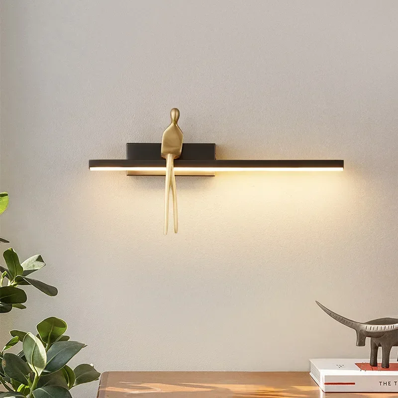 

Bedside Wall Lamp LED Bedside Spotlight Reading Lamp Hotel Apartment Bedroom Wall Light Modern Living Room Rotating Wall Decor