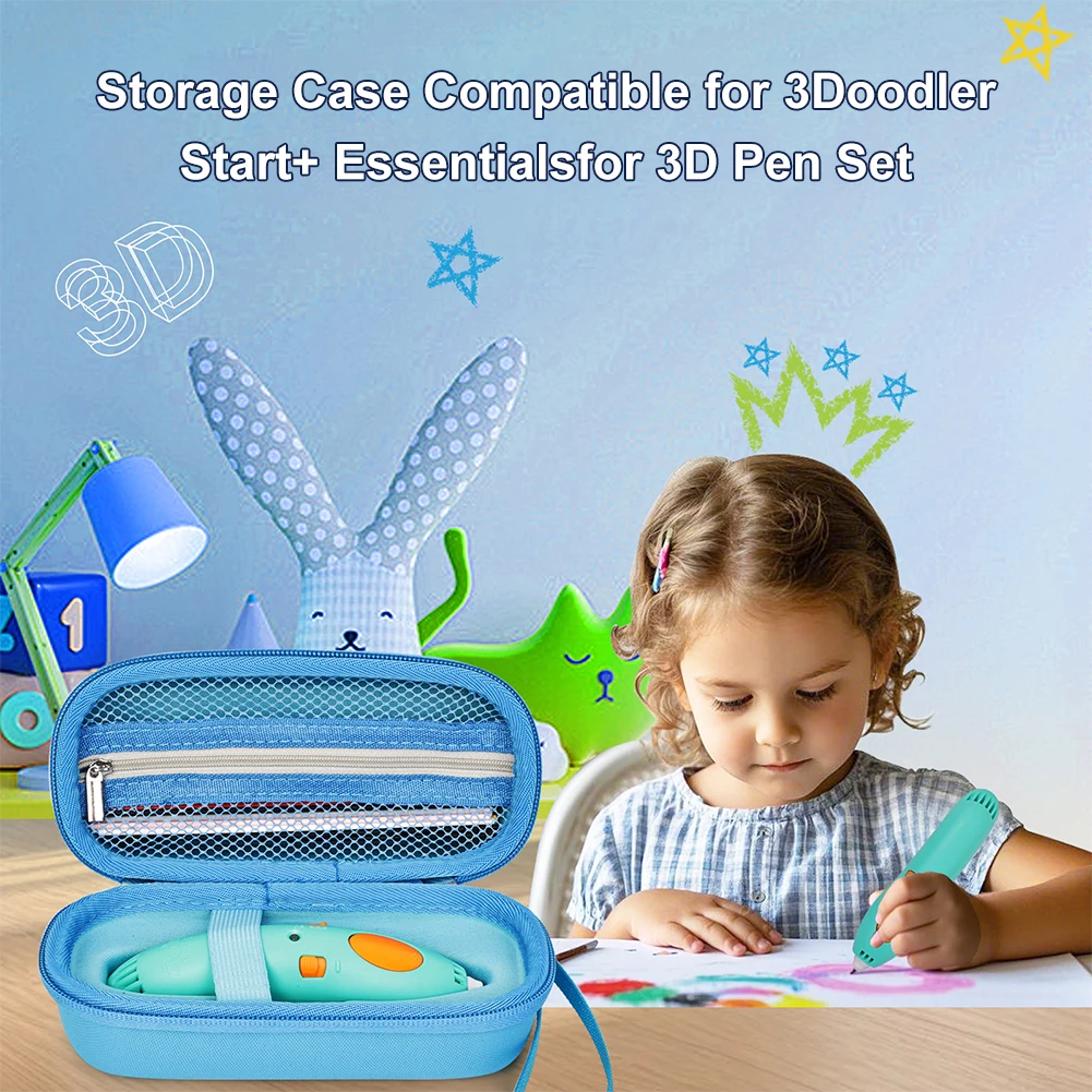 حقيبة تخزين محمولة لـ 3Doodler Start+ Essentials (2024) مجموعة أقلام ثلاثية الأبعاد حقيبة حمل لإعادة تعبئة خيوط الطباعة ثلاثية الأبعاد وكابل USB #4