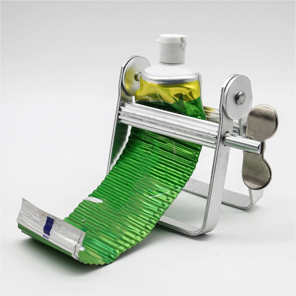 

Stainless Steel Toothpaste Squeezer Manual Cream Tube Squeezing Clip Hair Dye Gel Dispenser Tool For Home Use Silver Color