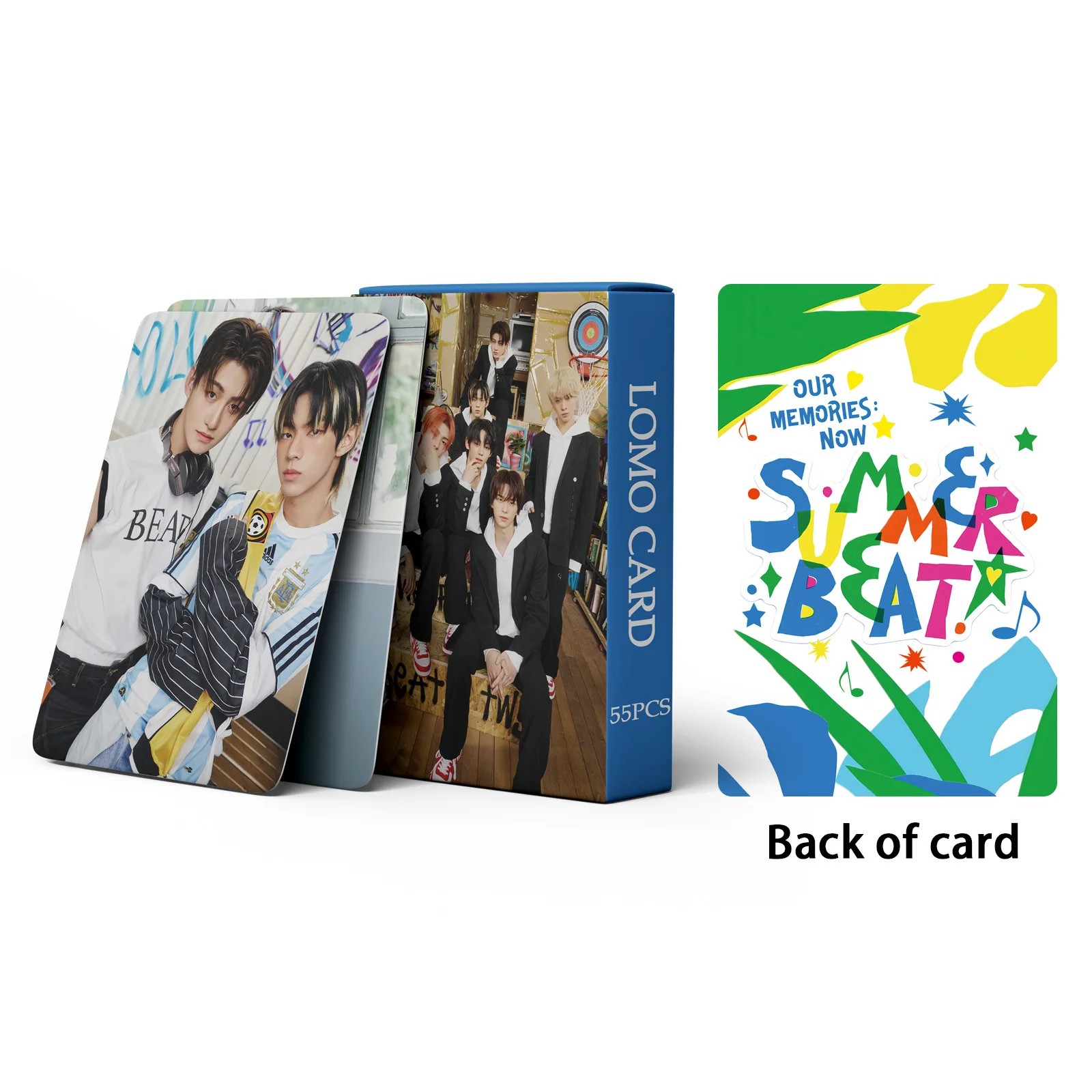 KPOP TWS VERÃO BATER! Conjunto, 55pcs Mini Album Lomo Cards, Shinyu Dohoon Hanjin, dois lados encaixotado Photocards, cartões postais, presentes fãs