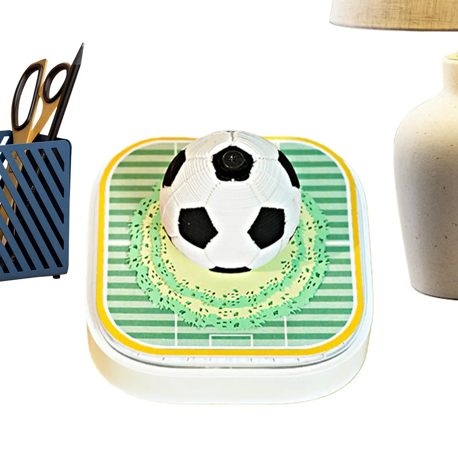 

3D Panoramic Football Paper Sculpture Calendar 2026 Soccer Shape Desk Decoration Tear Away Desk Calendar Sticky Notes Ornament