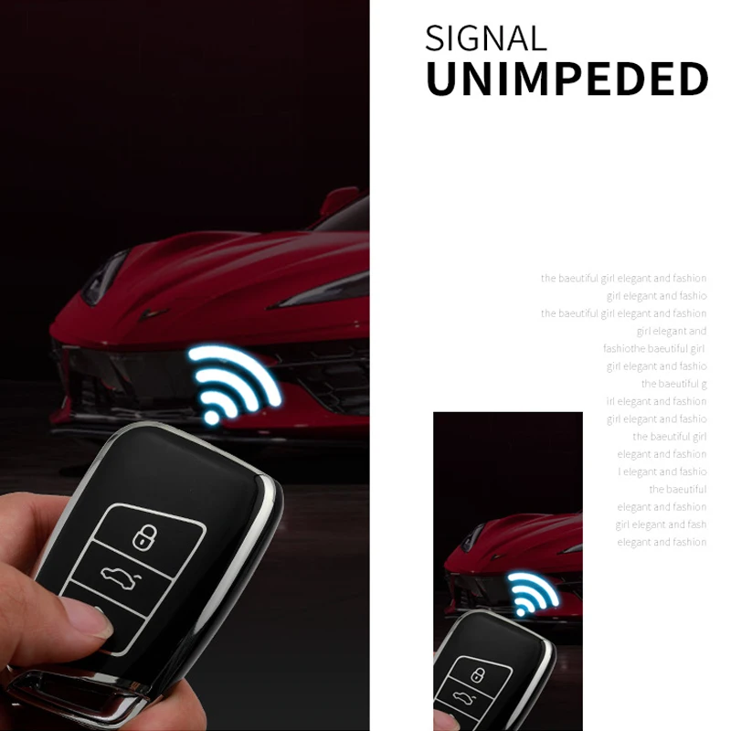 TPU Car Key Case Cover Bag For VW Volkseagen Passat B8 Magotan For Skoda Superb A7 Kodiaq Seat Shell Fob Protector