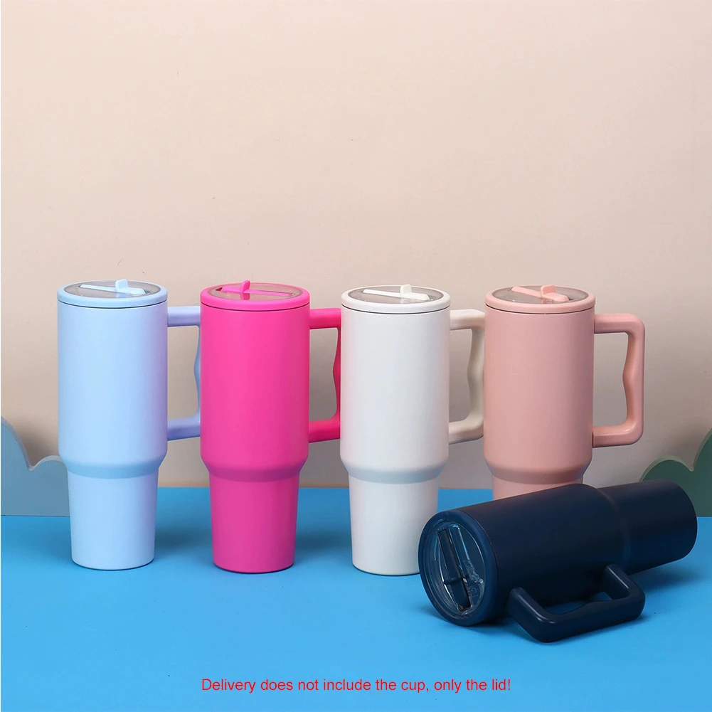 2Pcs Replacement Lid with Straw Spill Proof Tumbler Cover Replaceble Tumbler Flip Straw Lid for Stanley 30oz Tumbler Mugs