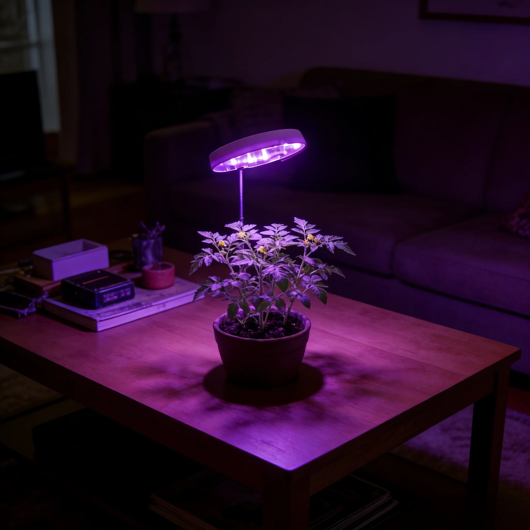 

Modern Small Grow Light for Indoor Plants, LED Plant Lamp, 3 Spectrum Modes & Smart Timer, Stylish Decoration for Living Room