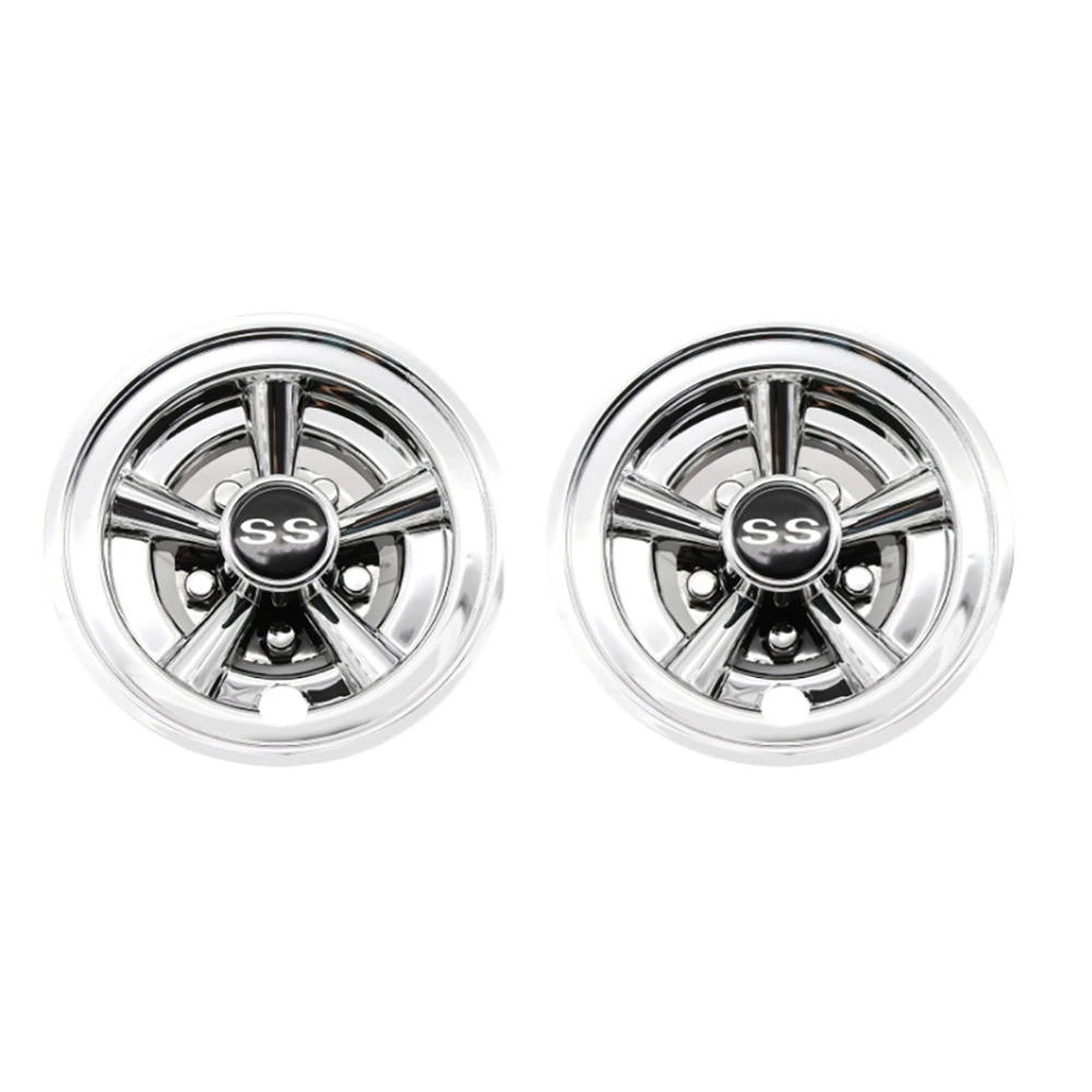 

8Inch SS Golf Cart Wheel Covers, 5 Spoke Design Hub Cap For Golf Carts For Club Car, EZGO, Yamaha
