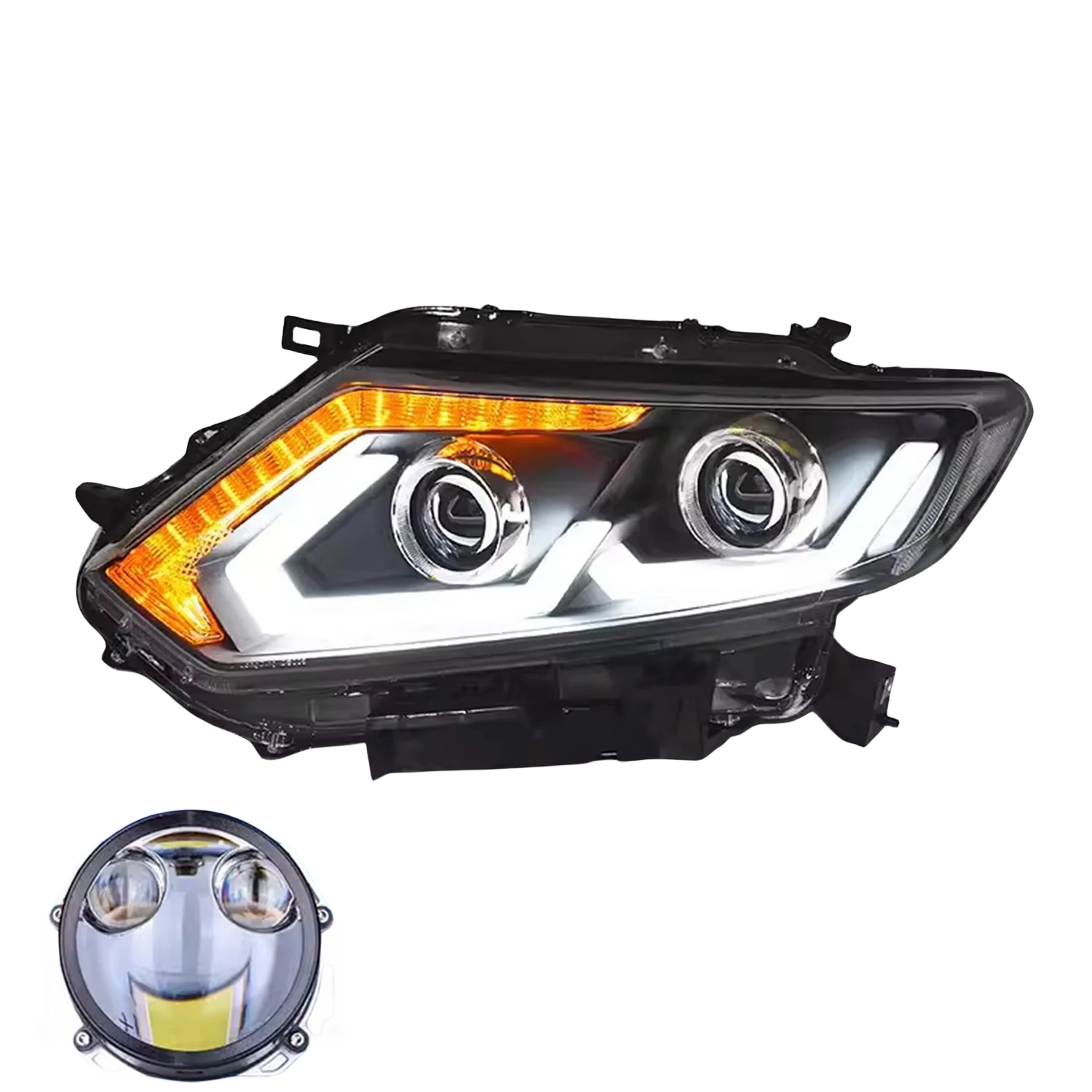 

Front Headlight headlamp for Nissan X-trail Rogue 14-16 Daytime Running DRL Turn signal