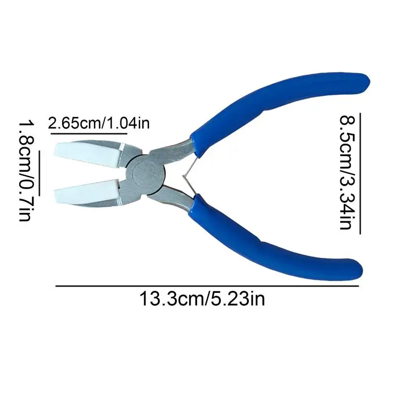 Imagem -06 - Nylon Maxila Alicate com Almofada de Resina para Torção Nariz Cadeia Macia Alicate Nariz Liso Aço Carbono Anti-slip Handle Jóias Diy