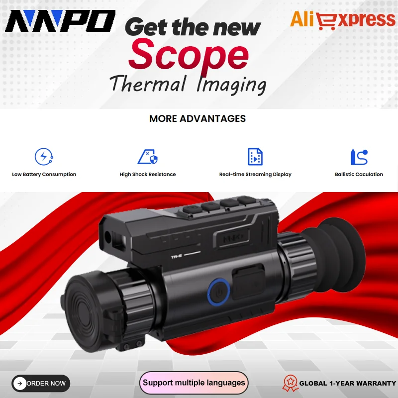 Nnpo TRS-335LRF 645LRF 384*288 640*512 رؤية حرارية WIFI BC للسفر والتخييم والحيوانات والمراقبة البحرية والأمن