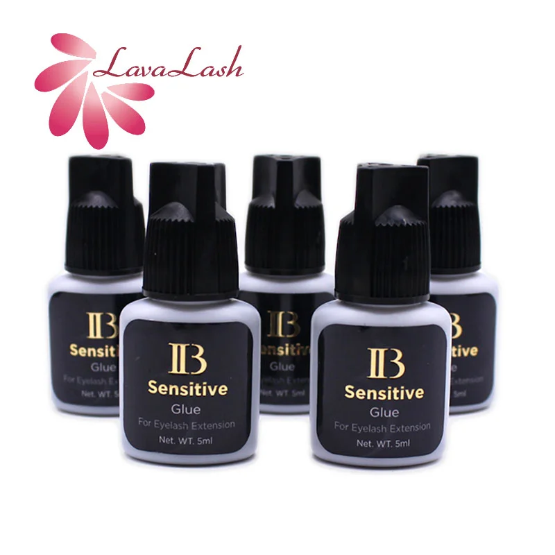 5 Bottles Ibeauty Professional Individual Eyelash Extension Glue IB Sensitive Glue Black Cap Lash Glue Wholesale Makeup Tools