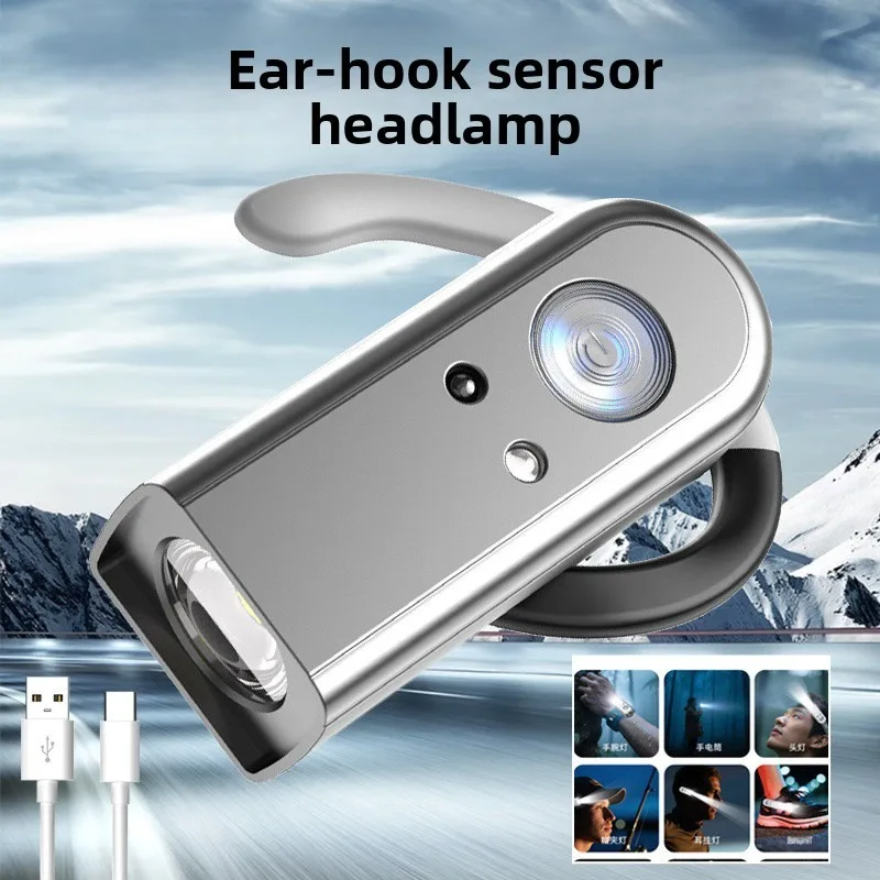 

Налобный фонарь с датчиком ушка: супер яркий, высокий люмен, зарядка TYPE-C, длительный срок службы, съемный, для рыбалки и морской пищи