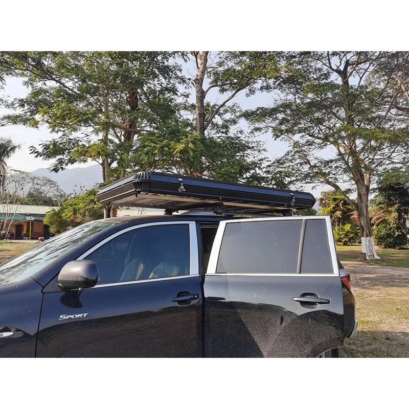 خيمة سيارة منبثقة من الألومنيوم في الهواء الطلق على السطح مقاومة للماء لخيمة سقف 4 فصول سهلة التركيب للتخييم Dachzelt #6