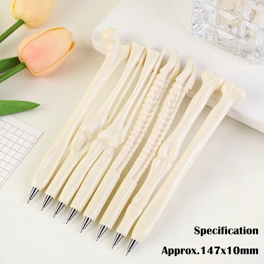 5-10Pcs Creative Bone Ballpoint Pens ,Black Ink Novelty Skeleton Hand Pens Halloween School Office Artist Supplies Set
