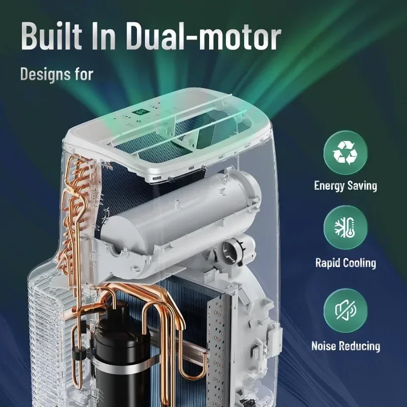 DuraComfort Portable Air Conditioners Compact Home A/C Cooling Unit Remote Controller Built-in Dehumidifier Fan Modes