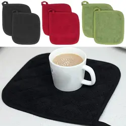 2PCS Cotton Pot Holder Pan Oven Cloth Resistant Insulation Pads Kitchen Placemats Table Toweling Heat Insulation Mat