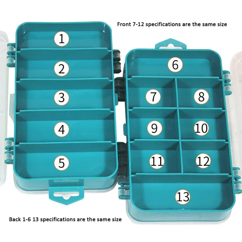 Double-Side Hardware Organizer Box Multifunctional Plastic Small Tools Box for Nuts Bolts Screws Nails Small Hardware Storage