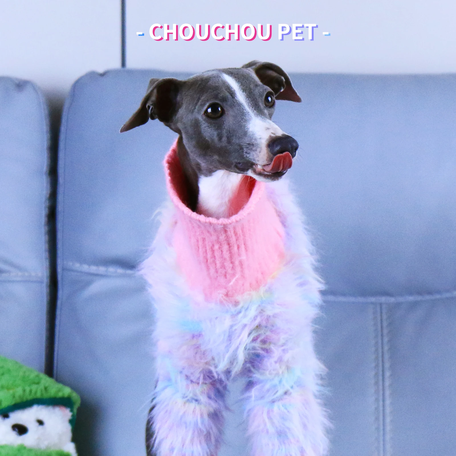 Noble Pet Sweater Stretch Soft Pink Turtleneck Italian Greyhound Whippet Sweater
