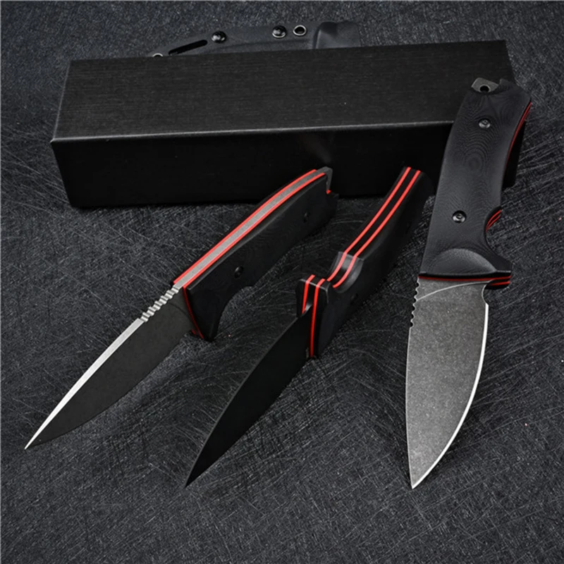 

Knife VG10 Steel Full Tang Fixed Blade Camping Hunting Survival Tactical Knife Outdoor Pocket EDC Tool Knives + K Sheath 60HRC