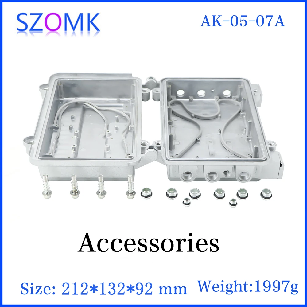 AK-05-07A Base Station Shell Amplifier Shell Portable Aluminum Box 212X132X92mm