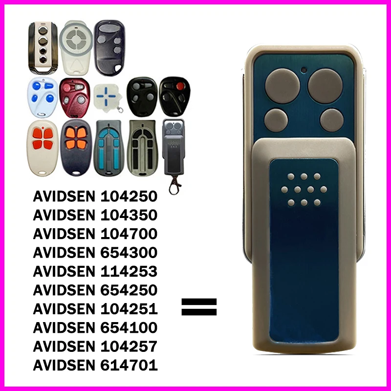 AVIDSEN Garage Door Remote Control Electric Gate Control 114253 104251 104257 104700 104250 104350 654300 654250 654100 614701