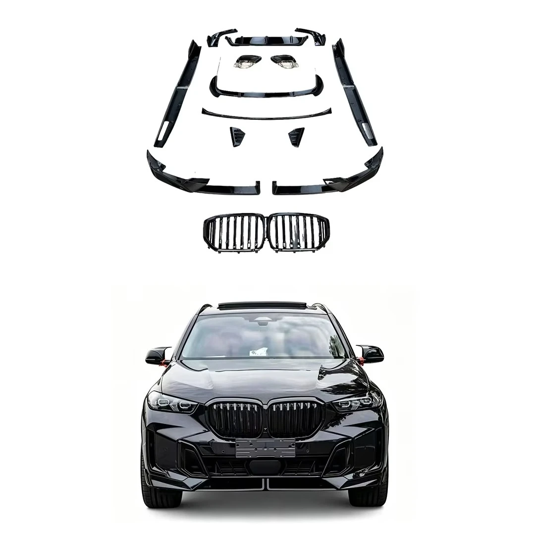 Car Bodykit for X5 G05 LCI 2024-2026 Upgrade Black Knight Aerokit Front Lip Diffuser Spoiler Gri Exhaust Tip