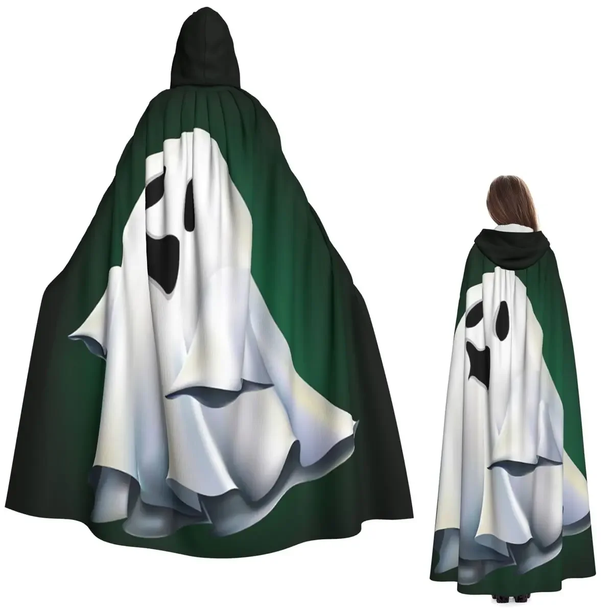 

Хэллоуин Призраки Летучие Мыши и Тыква Длинный Плащ С Капюшоном Ведьма Средневековый Костюм Косплей Накидка ХэллоуинПальто Для Взрослых Унисекс