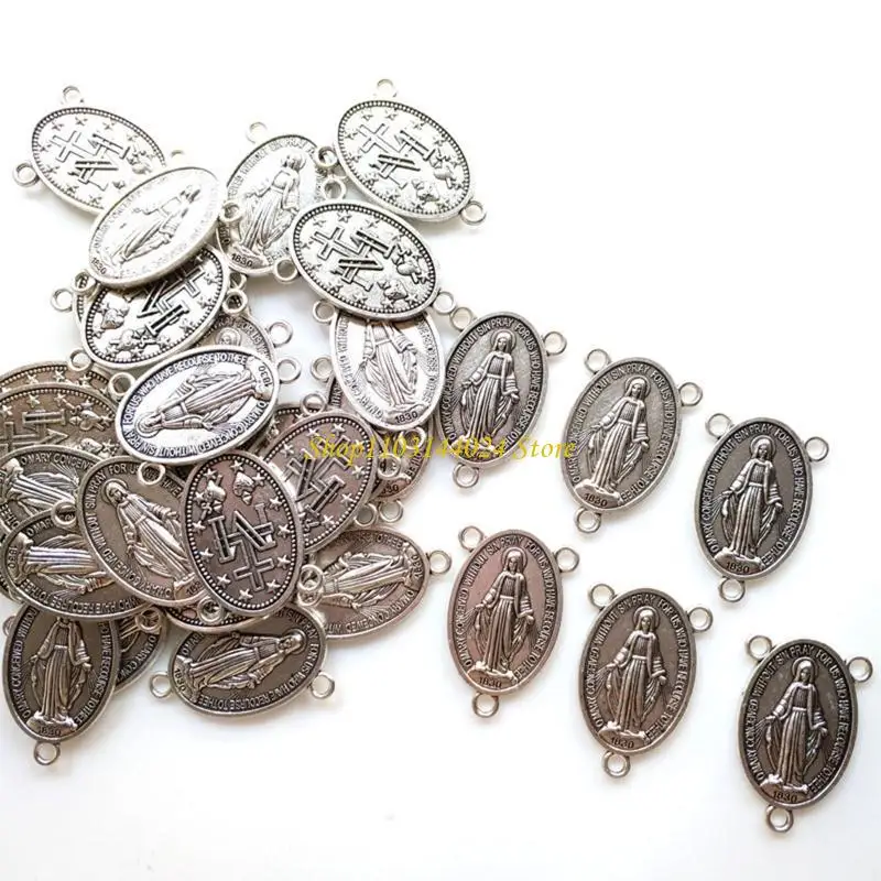 N5KE Alloy Crosses Pendant Religious Faith Charms for Bracelet Jewelry Finding Making