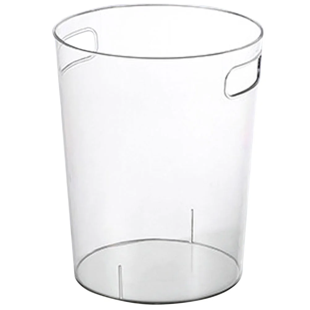 

Outdoor Garbage Can Office Trash with Lid Clear The Pet Trashcan for Kitchen Household Transparent Rubbish Bin