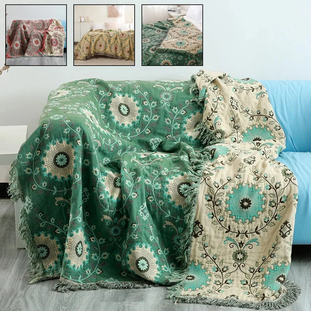 

Home Cotton Gauze Sofa Cover Towel All Cotton All Cover Cloth Nordic Sofa Cushion Cover Blanket Towel Is Universal Four Seasons