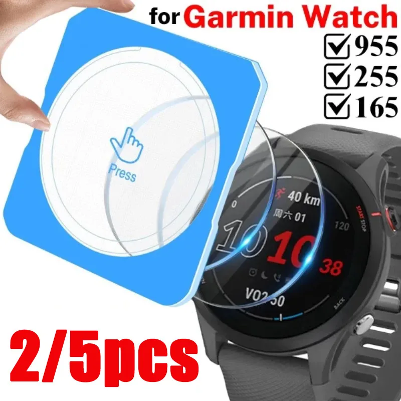 2-5PCS Protective Glass Positioning Film for Garmin Forerunner 165/955/255 9H HD Tempered Glass Screen Protector for Garmin