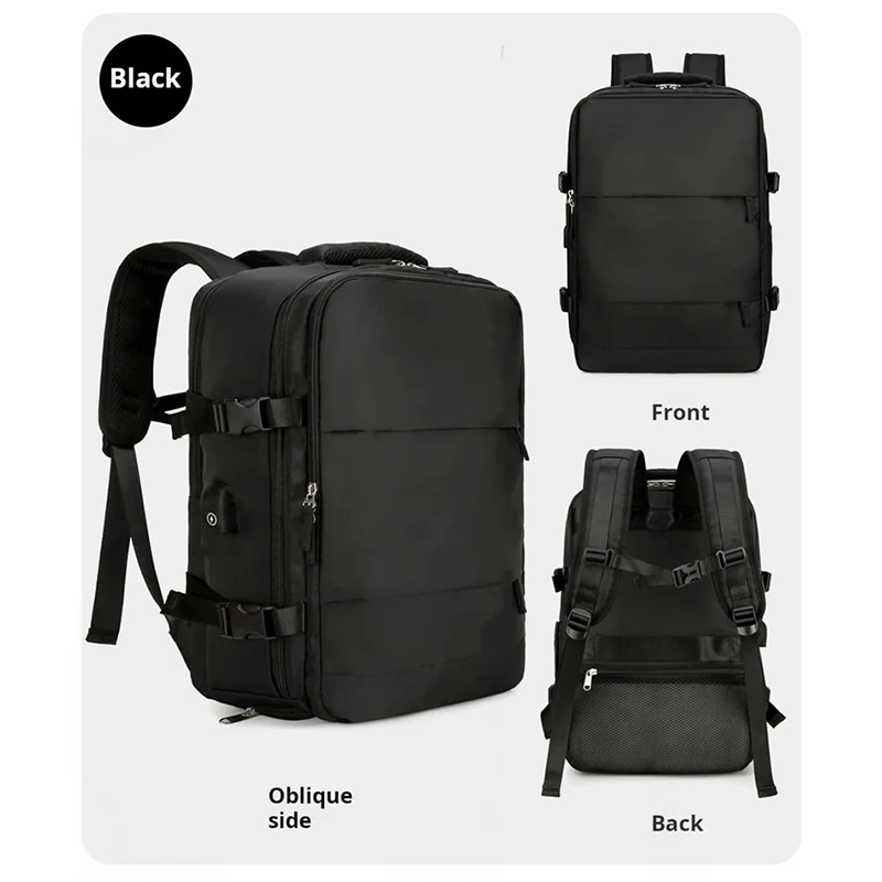 Sac à dos pour ordinateur portable pour femme, sac d\'école de chargement USB pour adolescente, sac à chaussures indépendant, sac à dos de voyage,