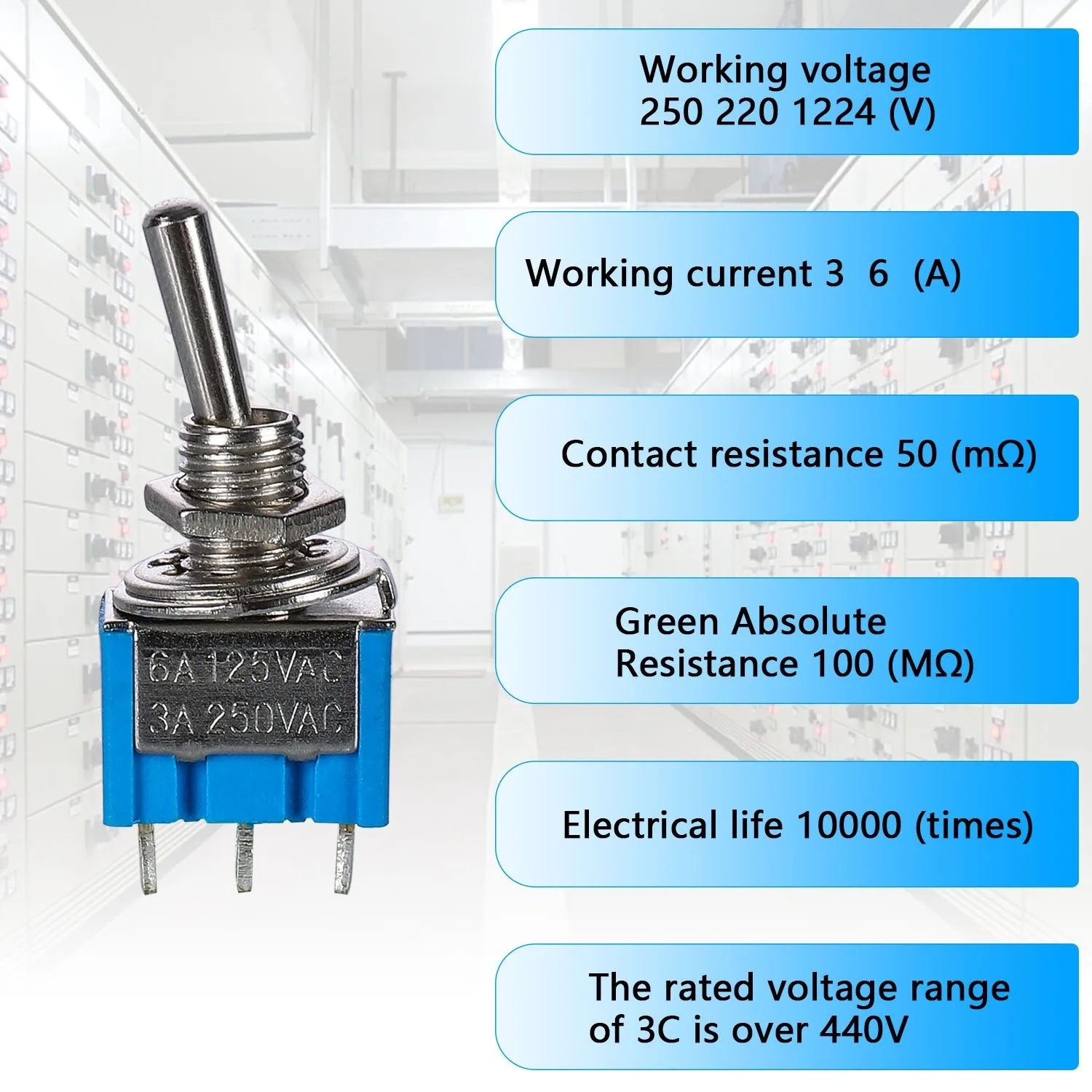 Set da 20 pezzi Mini 6A 125V MTS-1 1P 3 Contatto interruttore a levetta di alimentazione a 3 posizioni