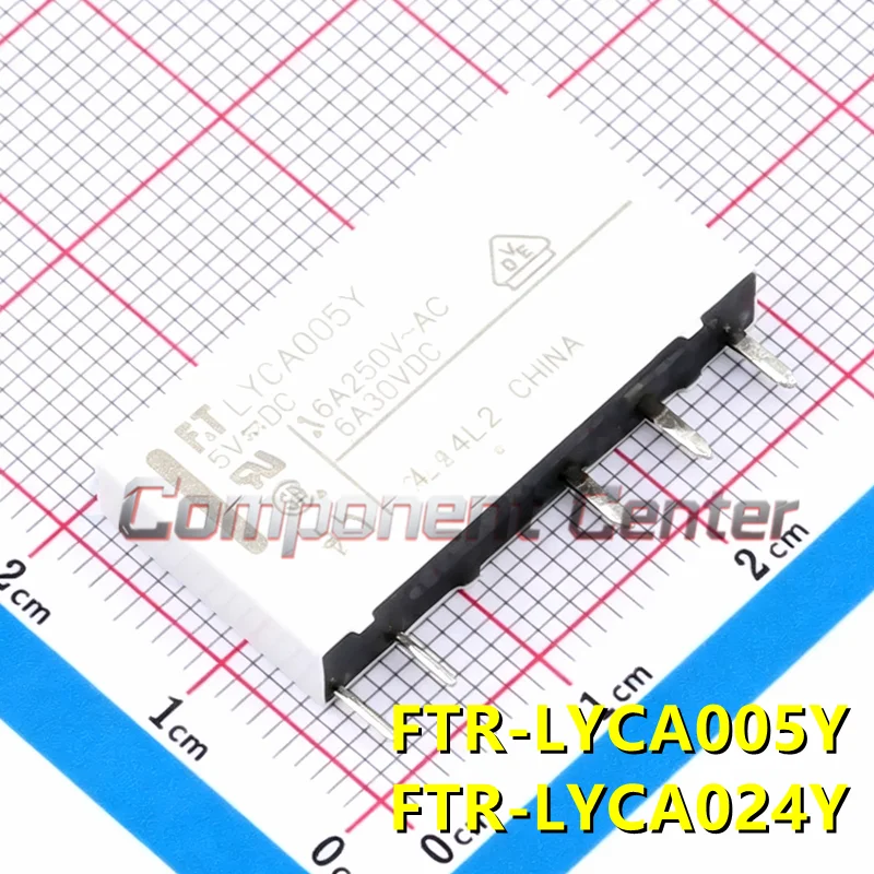 FTR-LYCA005Y FTR-LYCA024Y (10pieces) DIP 5VDC/24VDC FTR-LY Series POWER RELAY 1 POLE - 6A Slim Type ,Original In Stock