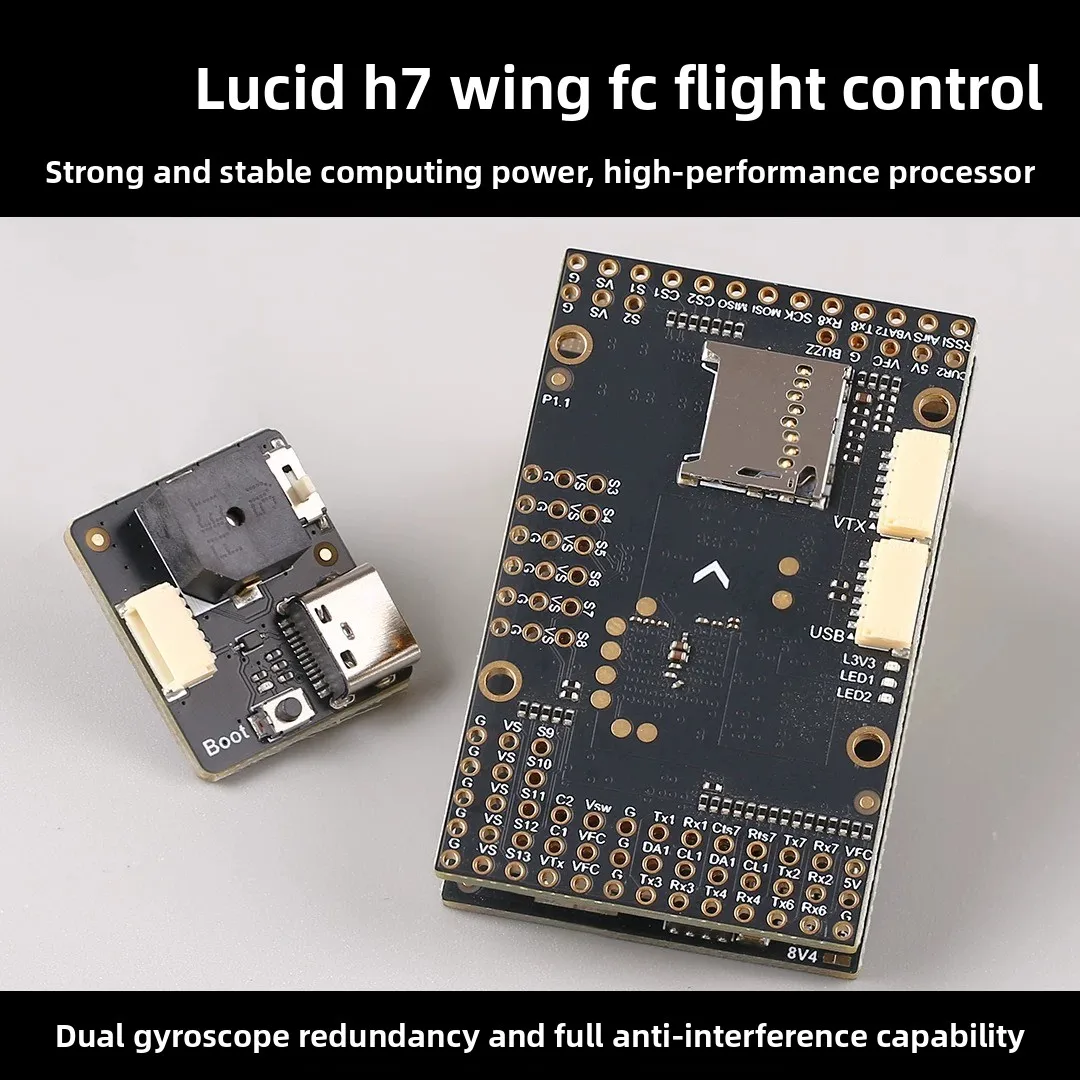 LUCID H7 WING FC Flight Control Dual Gyroscope 3-12S Fixed Wing VTOL Control Module