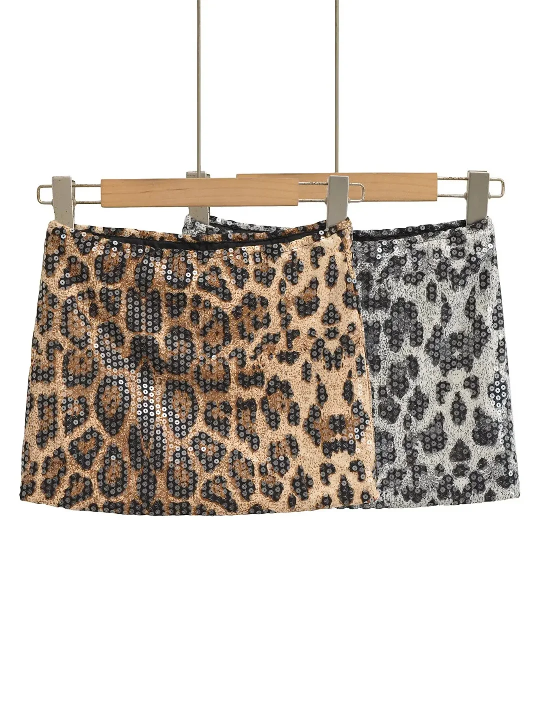 Sexy ort Leopard Print Skirt for Women Sparkling f-length Tight Fitting Bodycon Skirt Low Waist High Elastici Dai...