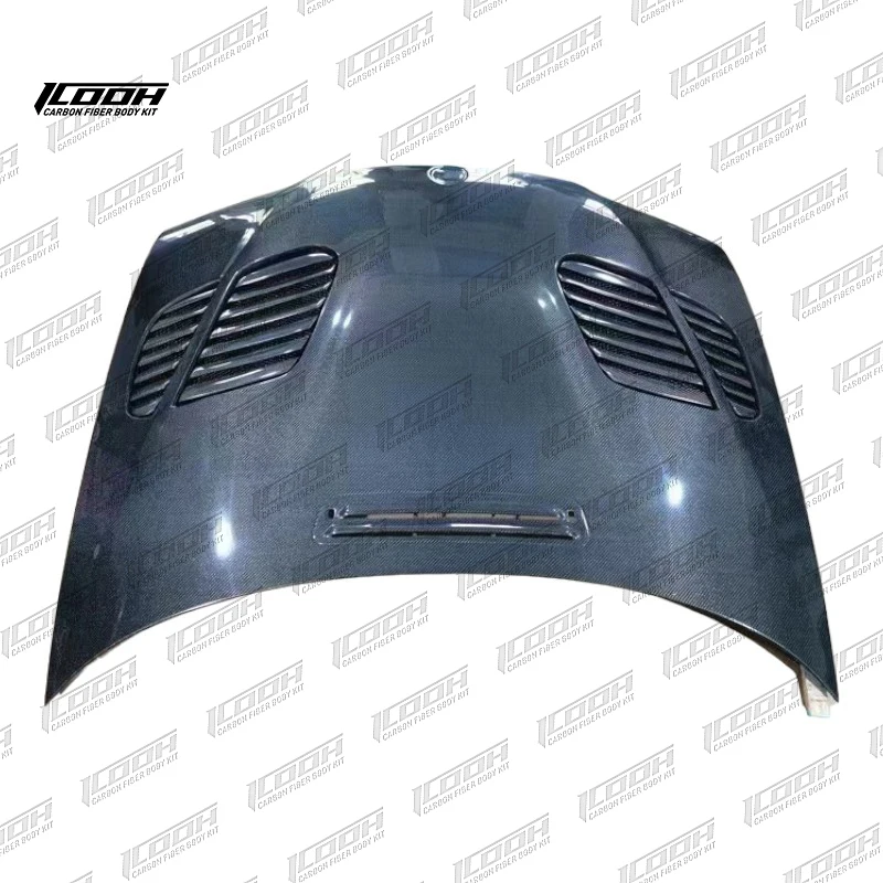 Racing E46 Style Carbon Fiber Fibre Body Kit Front Engine Hood Bonnet with Vents For BMW M3 E46 2004-2006