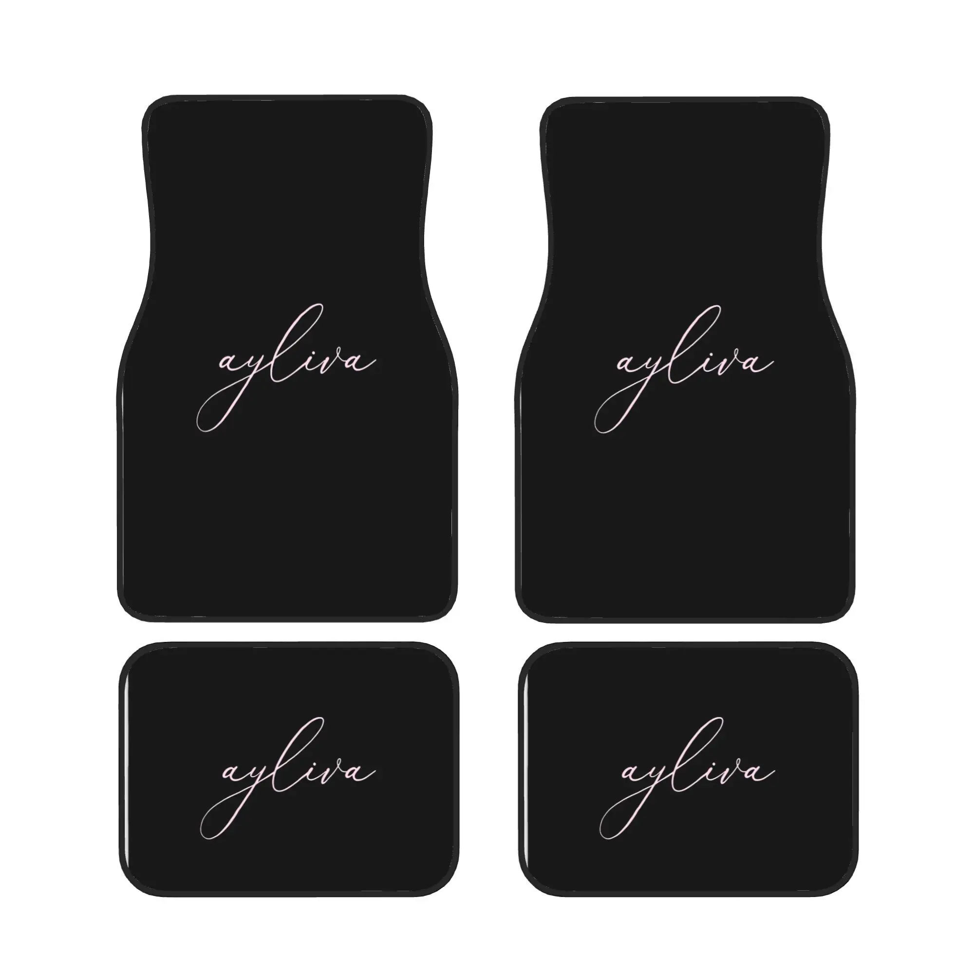 Ayliva Light Pink Four-Piece Car Mat Set Crafted For Daily Activities Like Commuting, Grocery Shopping, Or Family Outings On Wee