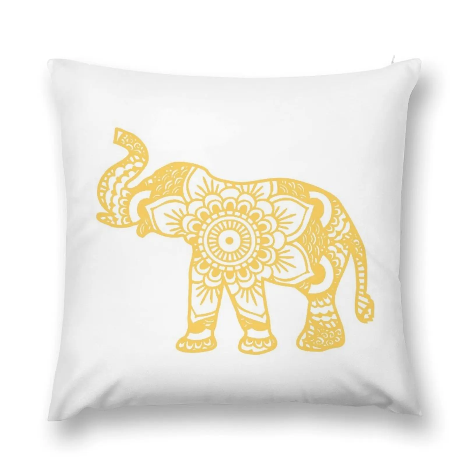 

Mandala Elephant Yellow Throw Pillow pillow cover luxury Throw Pillow Covers Luxury Sofa Cushions Pillowcases