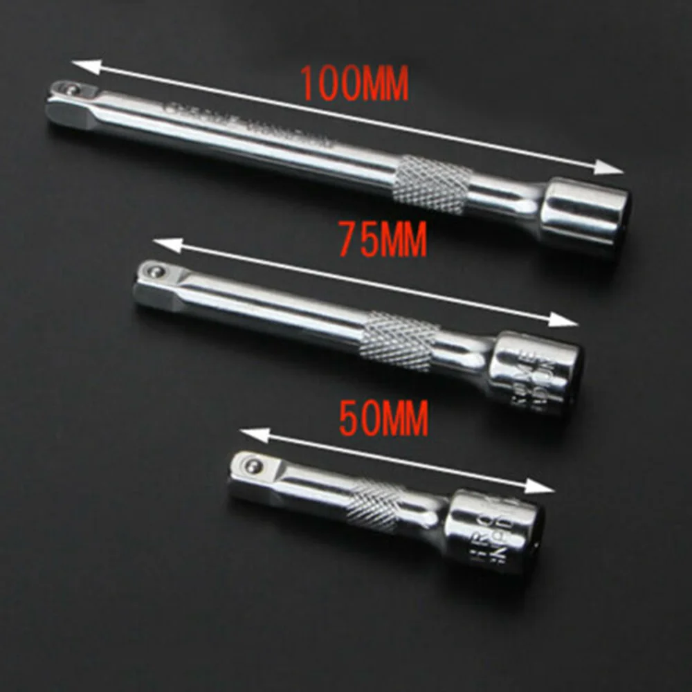 Bekerja dengan nyaman dan efisien dengan 3 buah perpanjangan Extender Bar Set untuk 1/4 inci Drive Ratchet kunci pas soket Kit